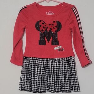 Disney Minnie Mouse Red and Black Long Sleeve Top